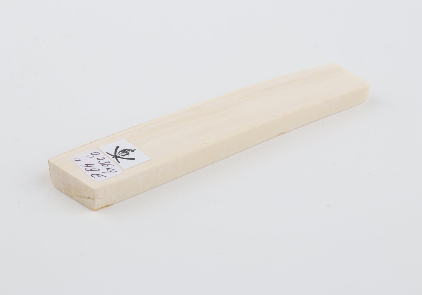 White mammoth ivory segment