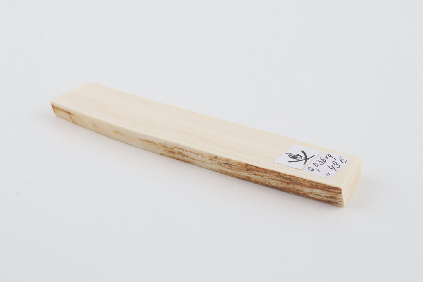 White mammoth ivory segment