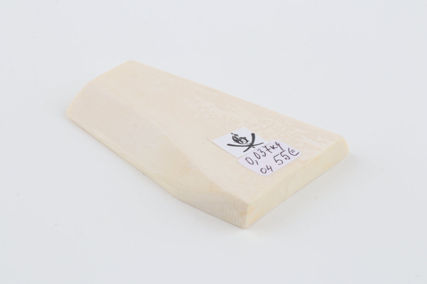 White mammoth ivory segment