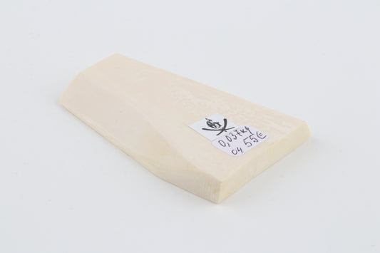 White mammoth ivory segment