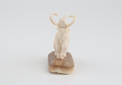 Carved woolly mammoth figurine