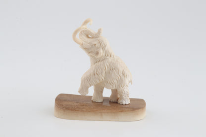 Carved woolly mammoth figurine