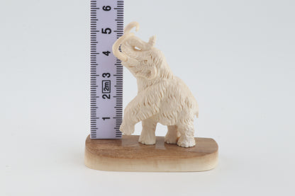 Carved woolly mammoth figurine