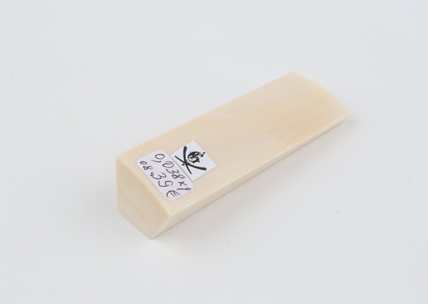 White mammoth ivory segment