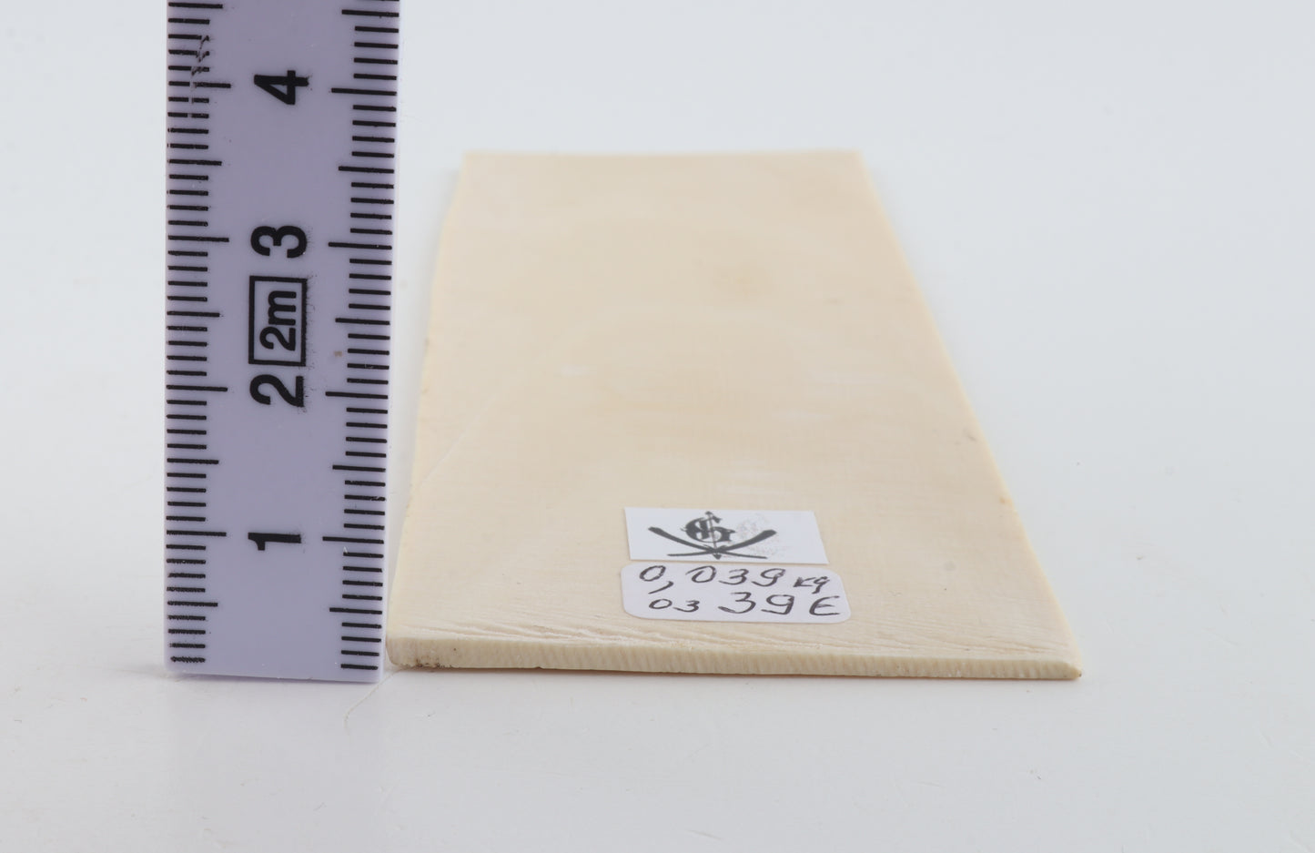 White mammoth ivory segments