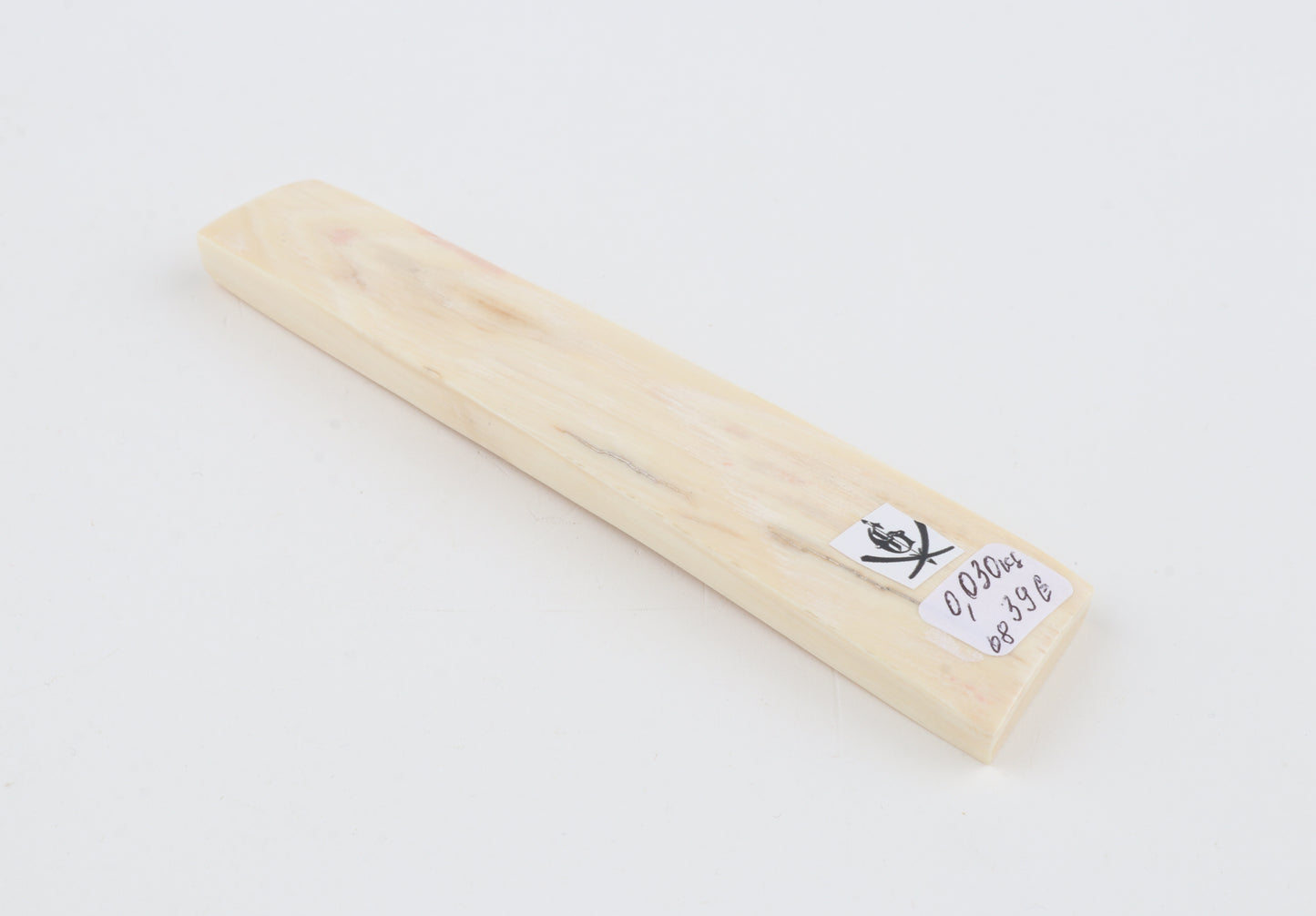 White mammoth ivory segment