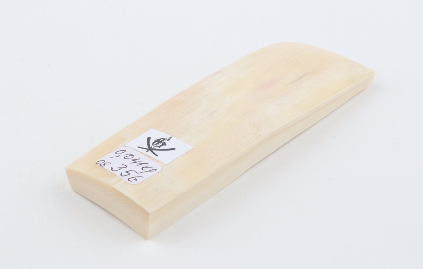 White mammoth ivory segment