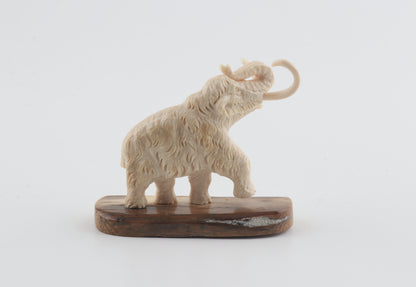 Carved woolly mammoth figurine