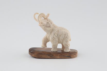 Carved woolly mammoth figurine