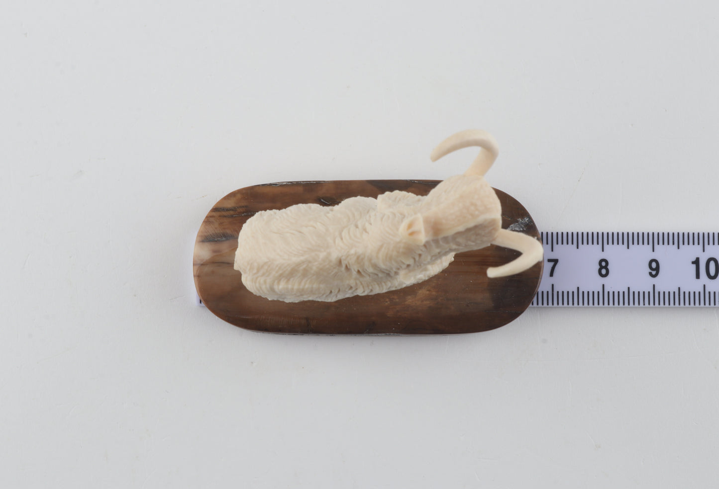 Carved woolly mammoth figurine