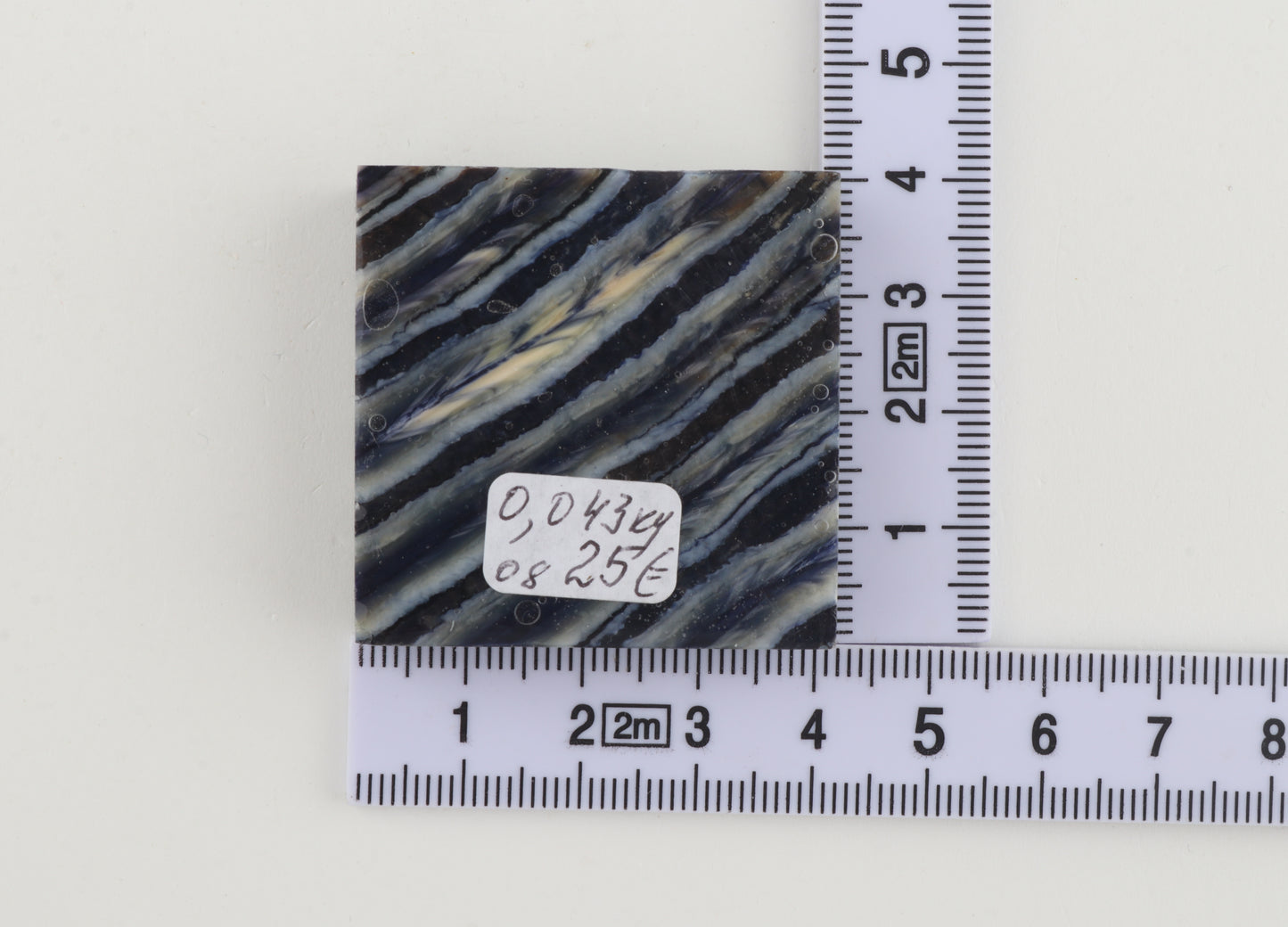 Stabilized mammoth molar piece