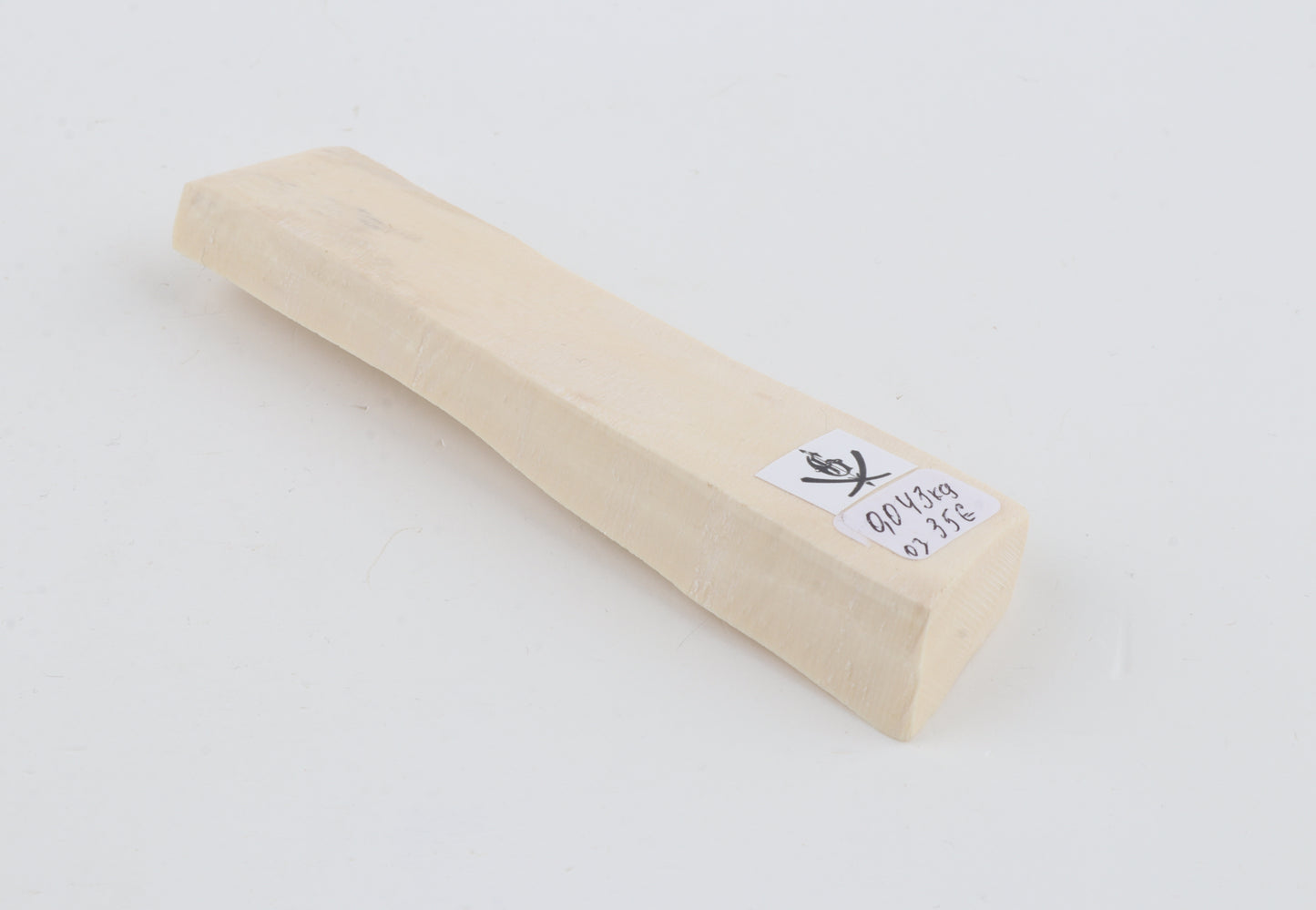 White mammoth ivory segment