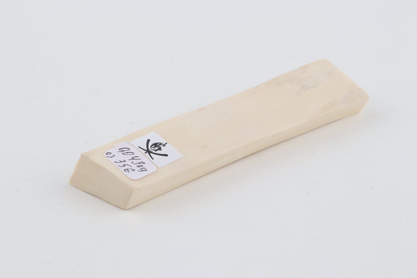 White mammoth ivory segment