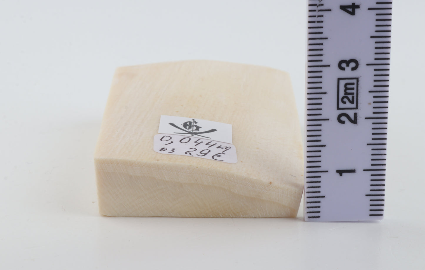 White mammoth ivory segment