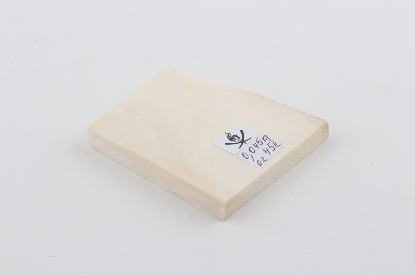 White mammoth ivory segment