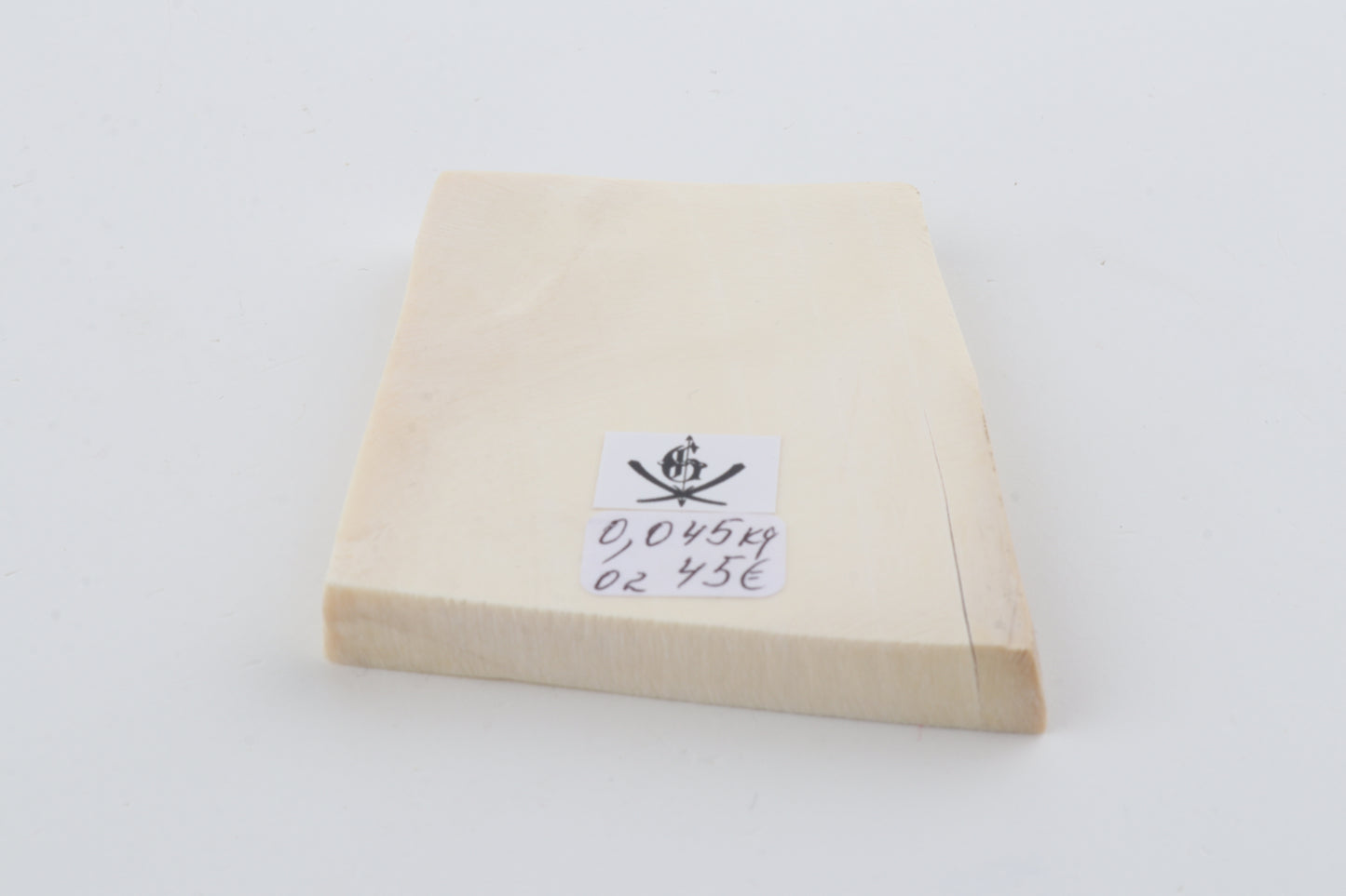 White mammoth ivory segment