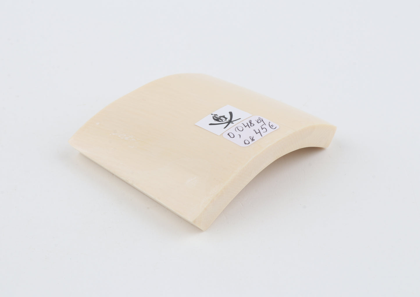 White mammoth ivory segment