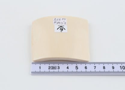 White mammoth ivory segment
