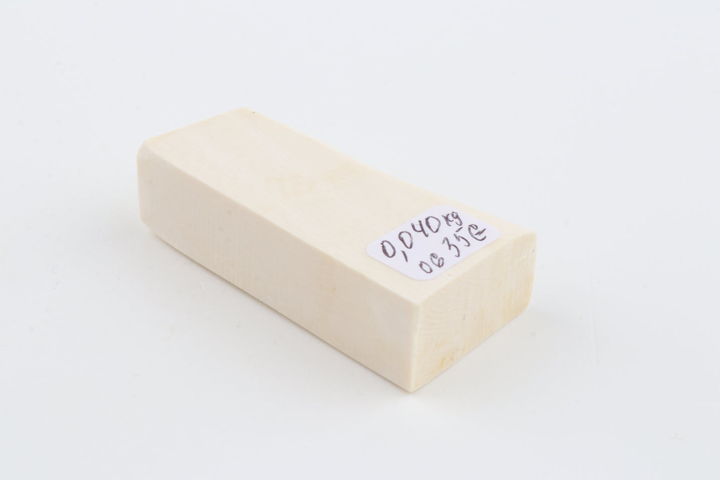 White mammoth ivory segment