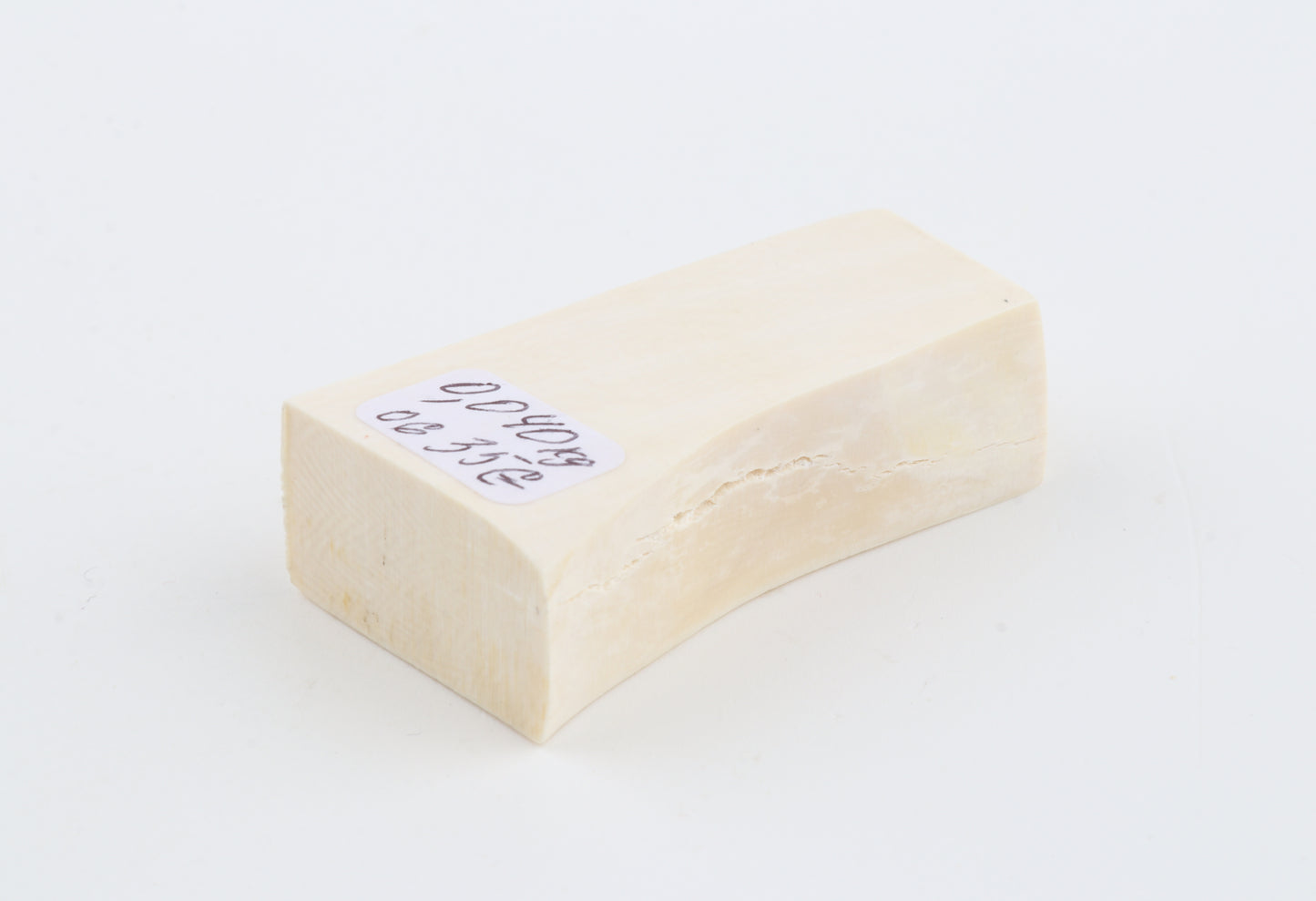 White mammoth ivory segment