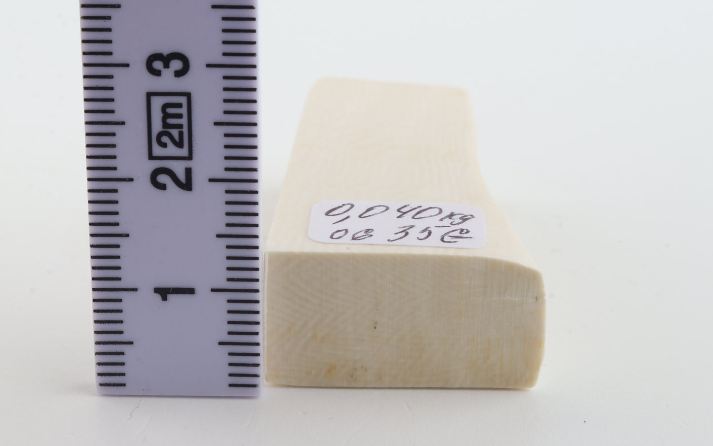 White mammoth ivory segment