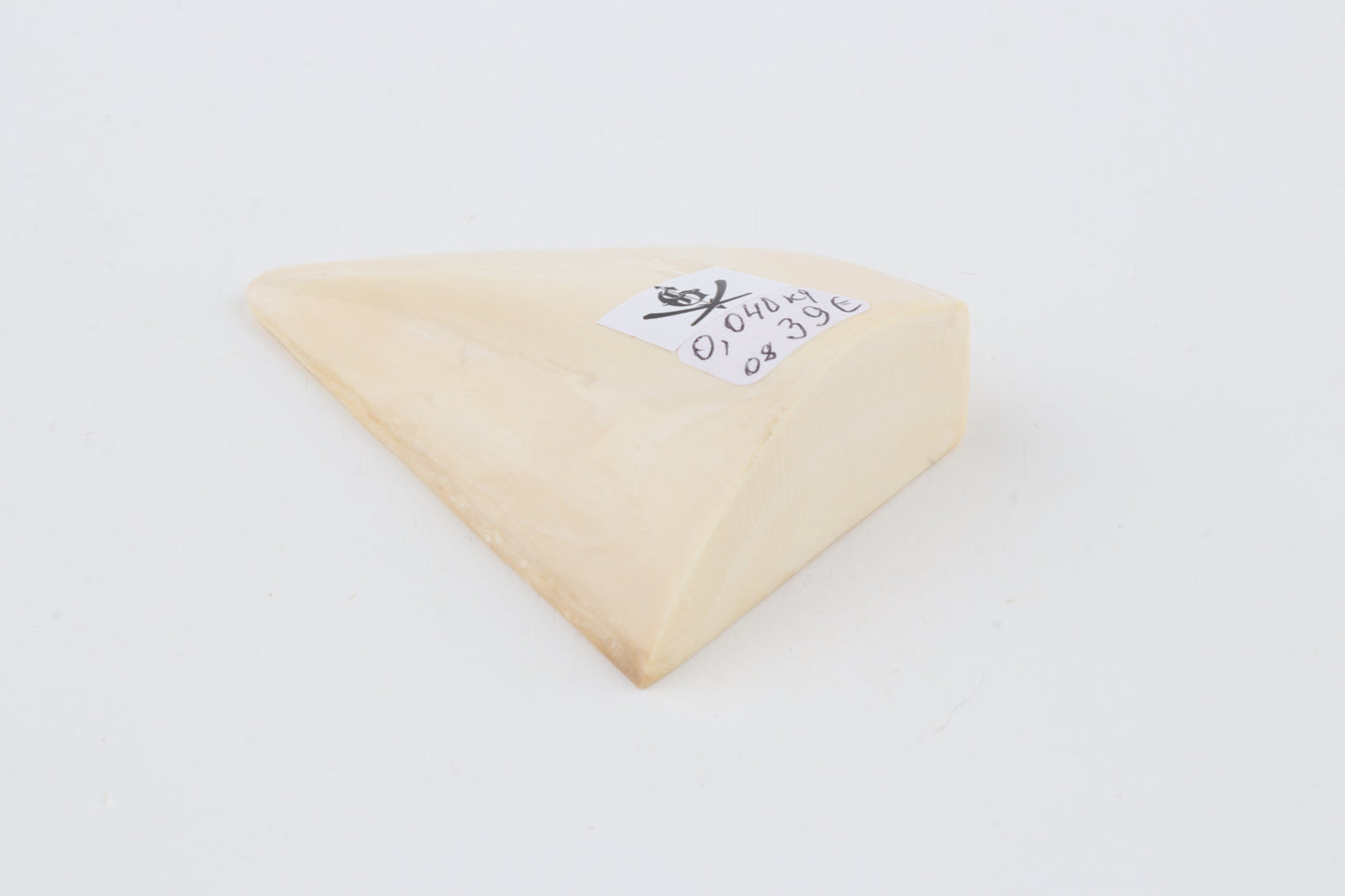 White mammoth ivory piece