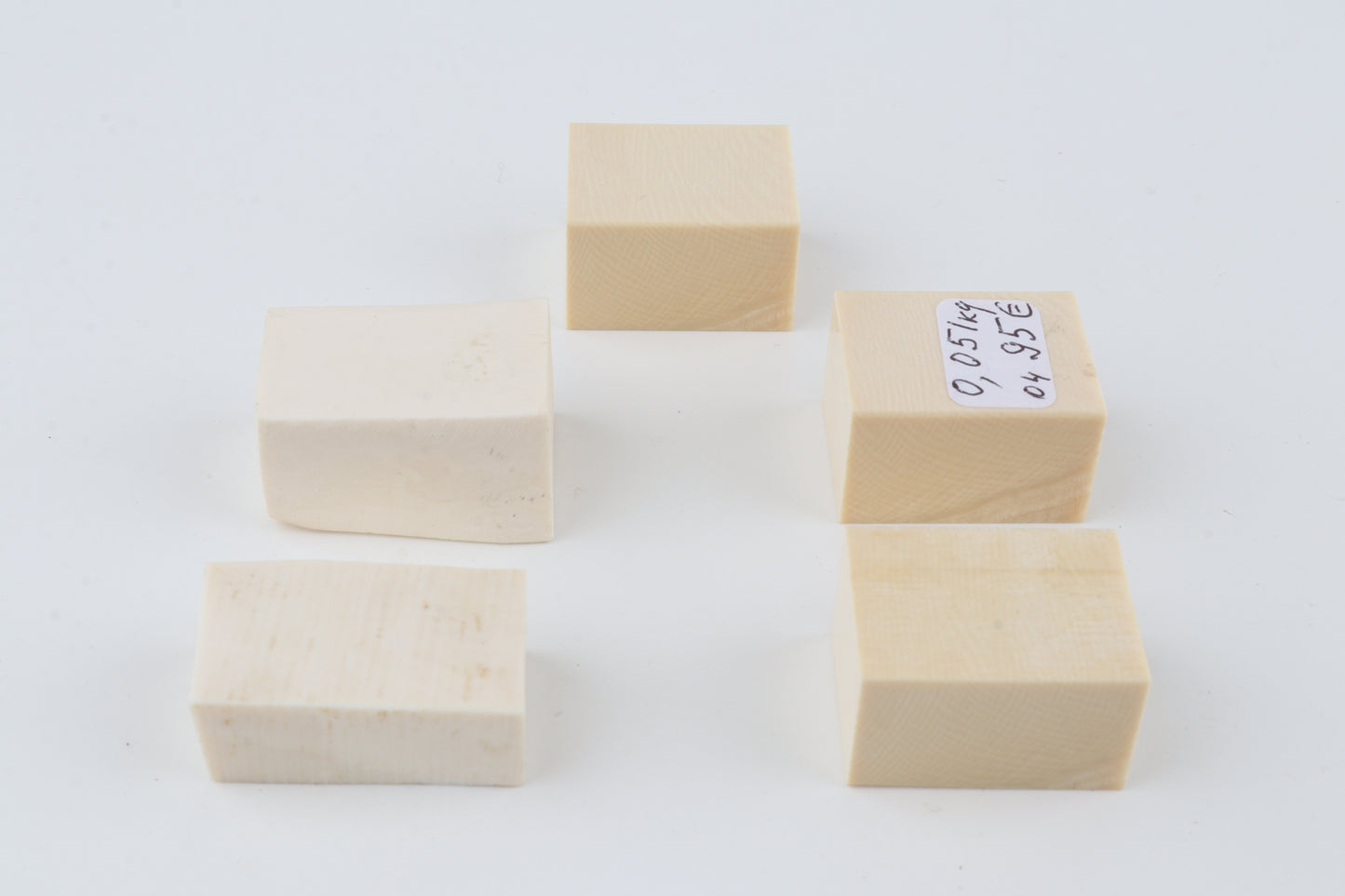 White mammoth ivory pieces