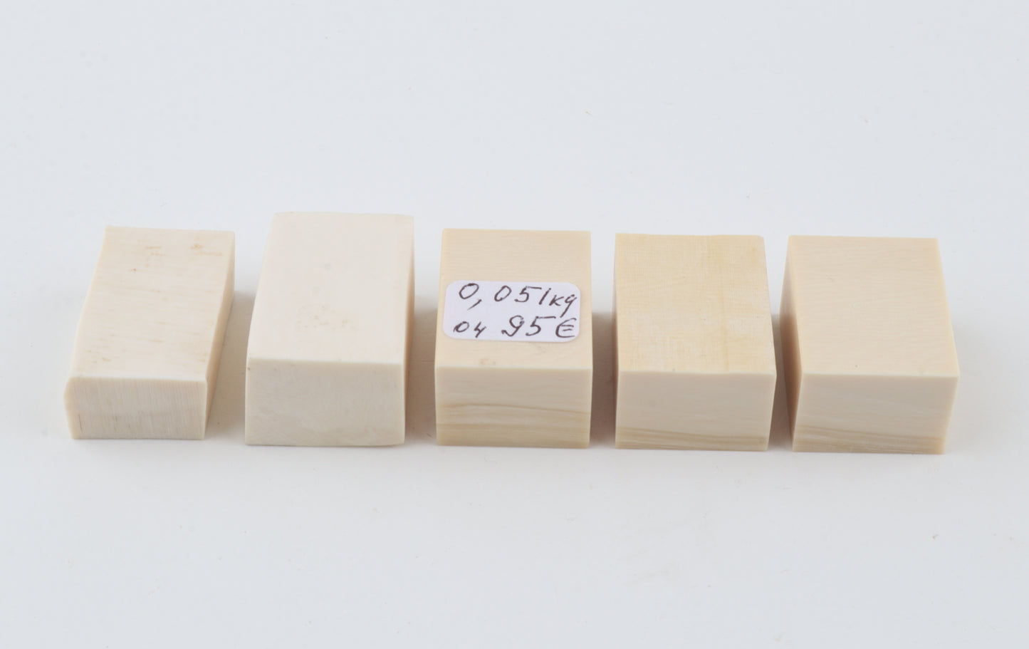 White mammoth ivory pieces