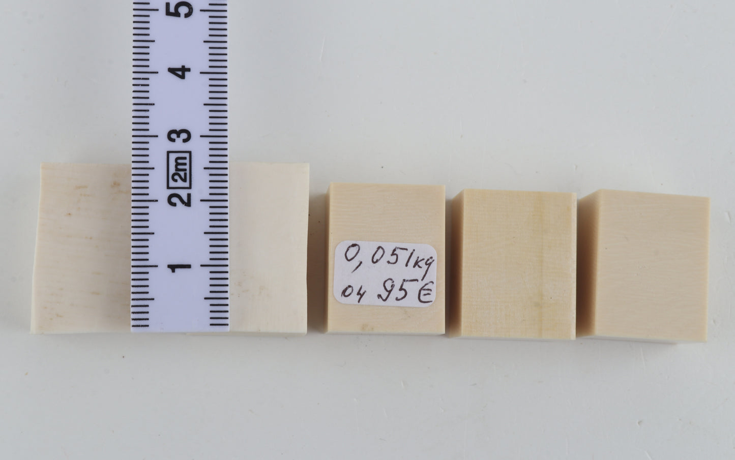 White mammoth ivory pieces