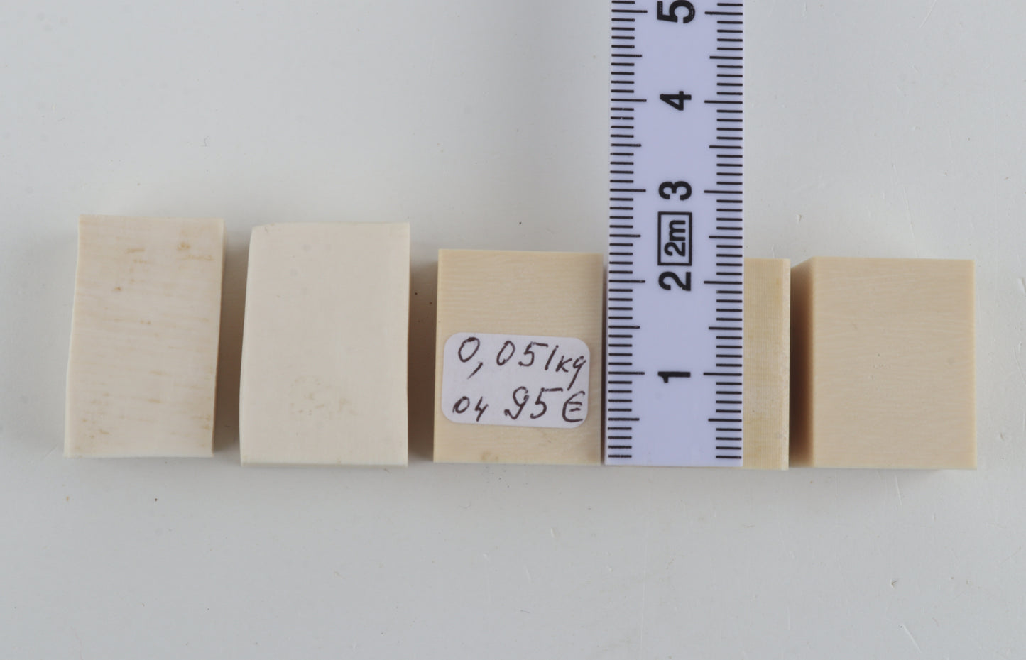 White mammoth ivory pieces