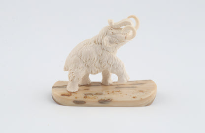 Carved woolly mammoth figurine