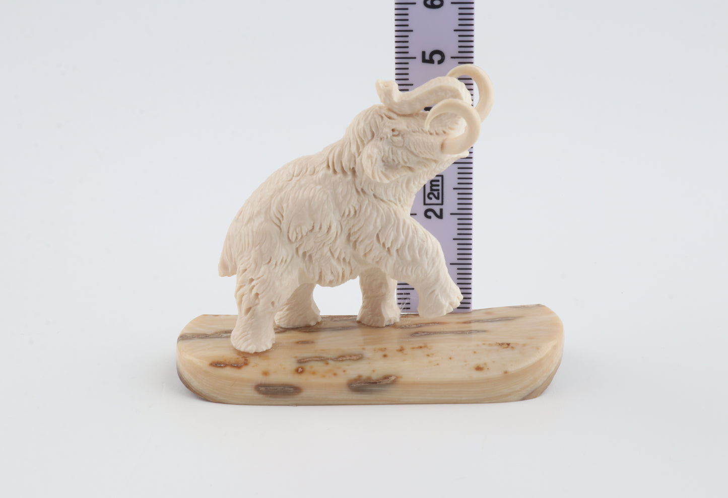 Carved woolly mammoth figurine
