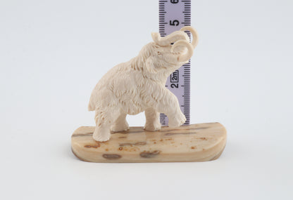Carved woolly mammoth figurine