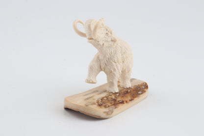 Carved woolly mammoth figurine