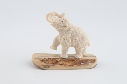 Carved woolly mammoth figurine
