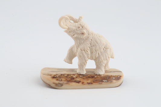 Carved woolly mammoth figurine