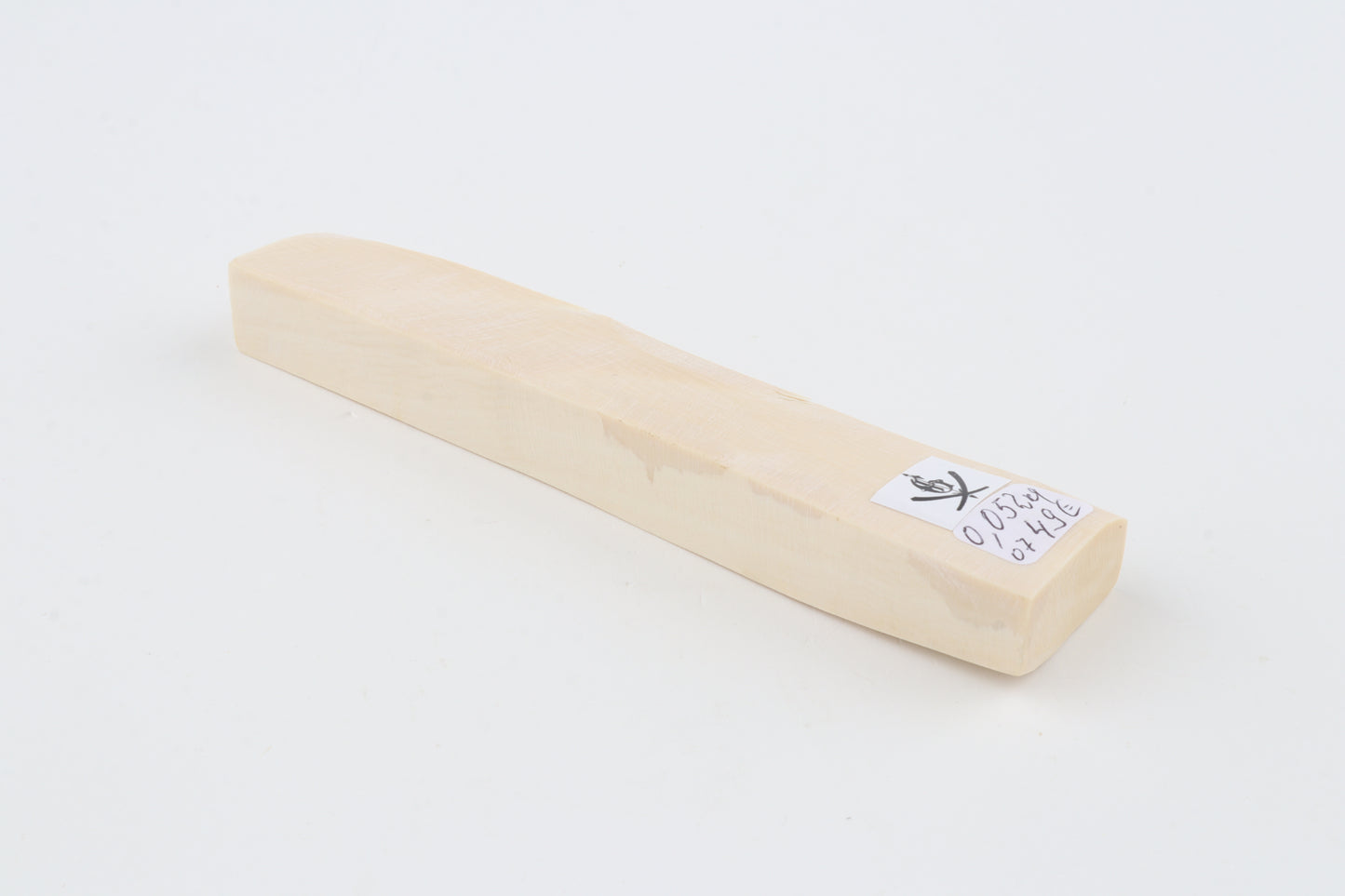 White mammoth ivory segment