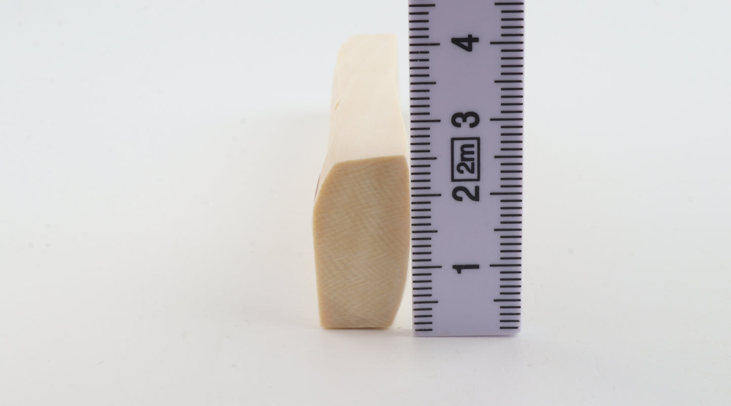 White mammoth ivory segment