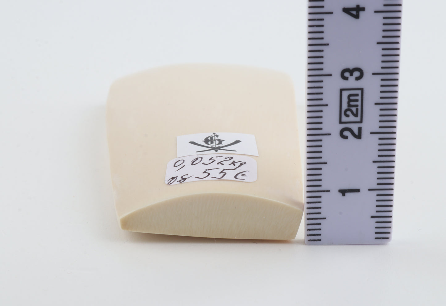 White mammoth ivory segment