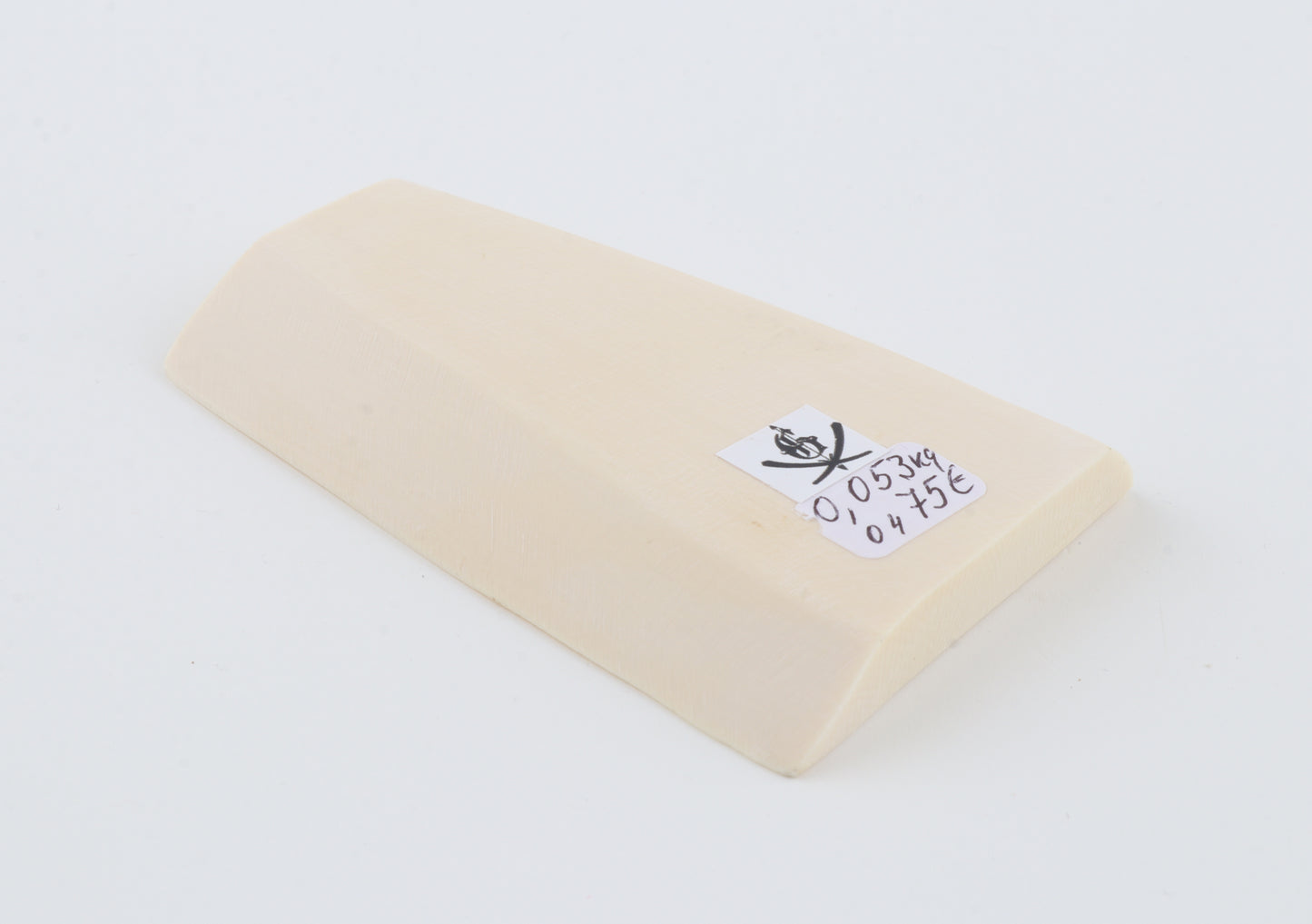 White mammoth ivory segment