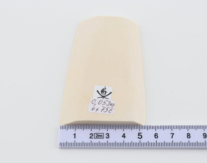 White mammoth ivory segment