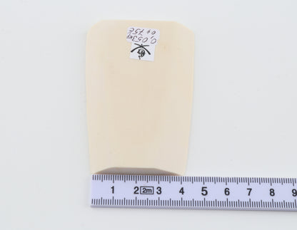 White mammoth ivory segment