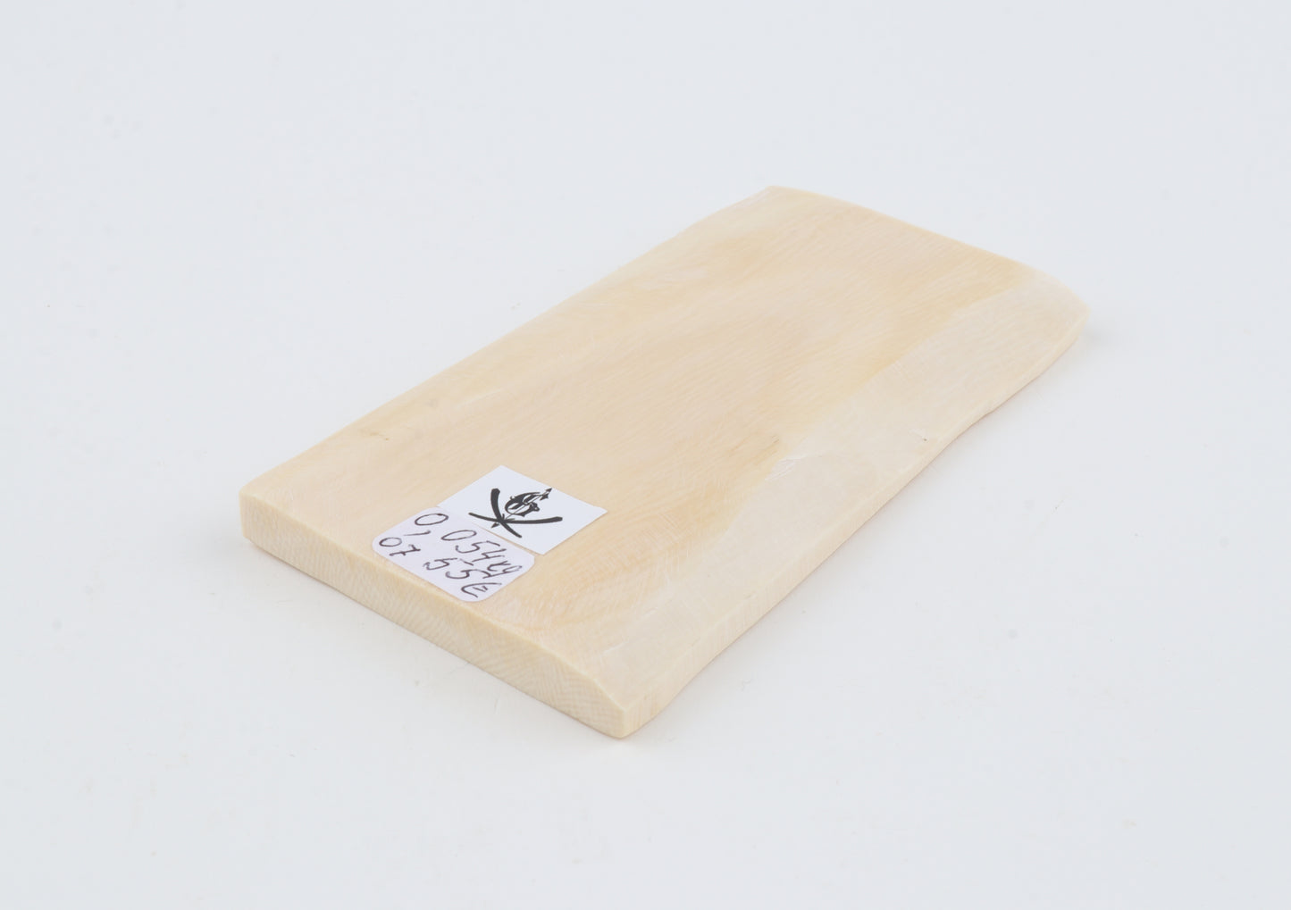 White mammoth ivory segment