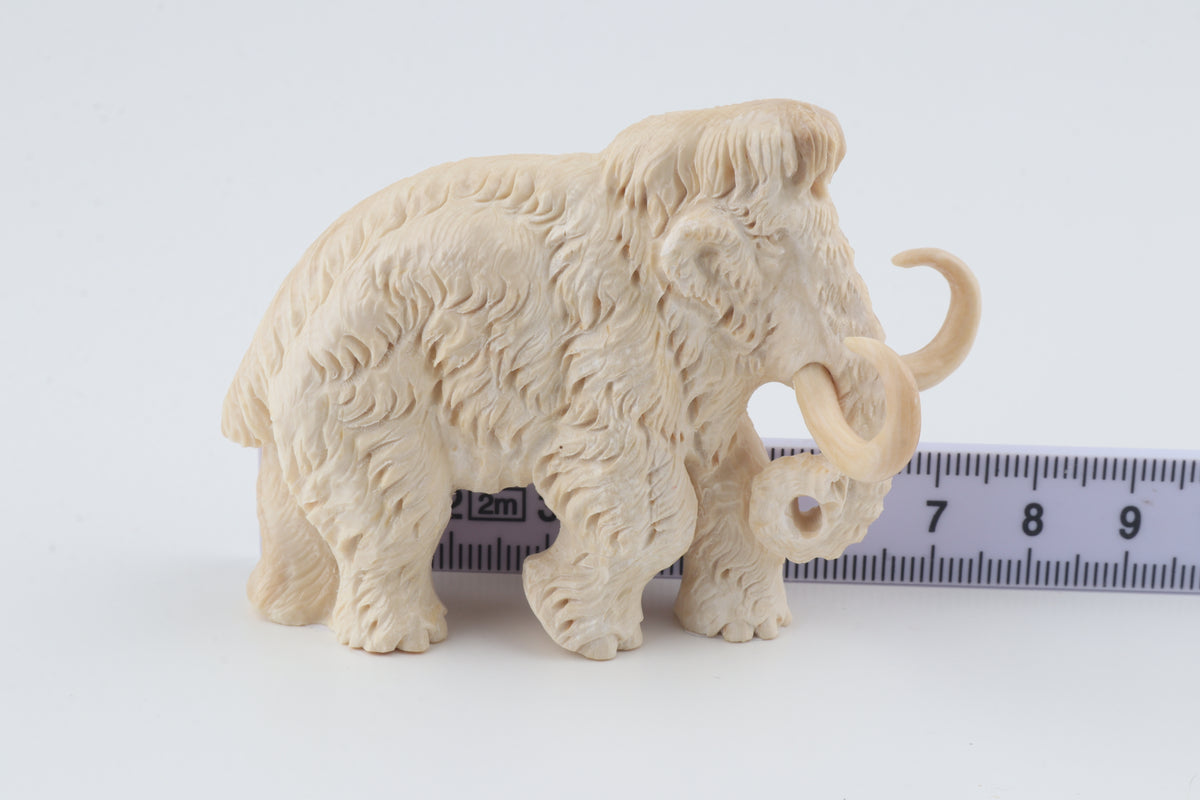 Carved woolly mammoth figurine