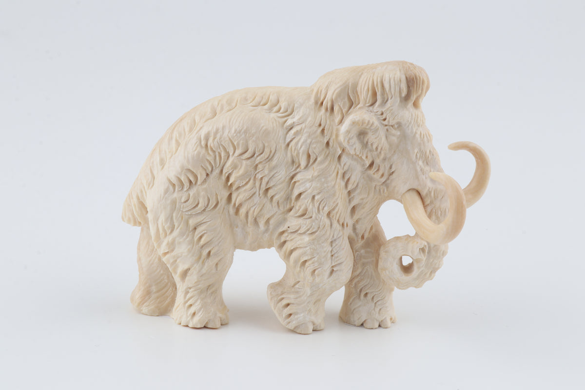 Carved woolly mammoth figurine
