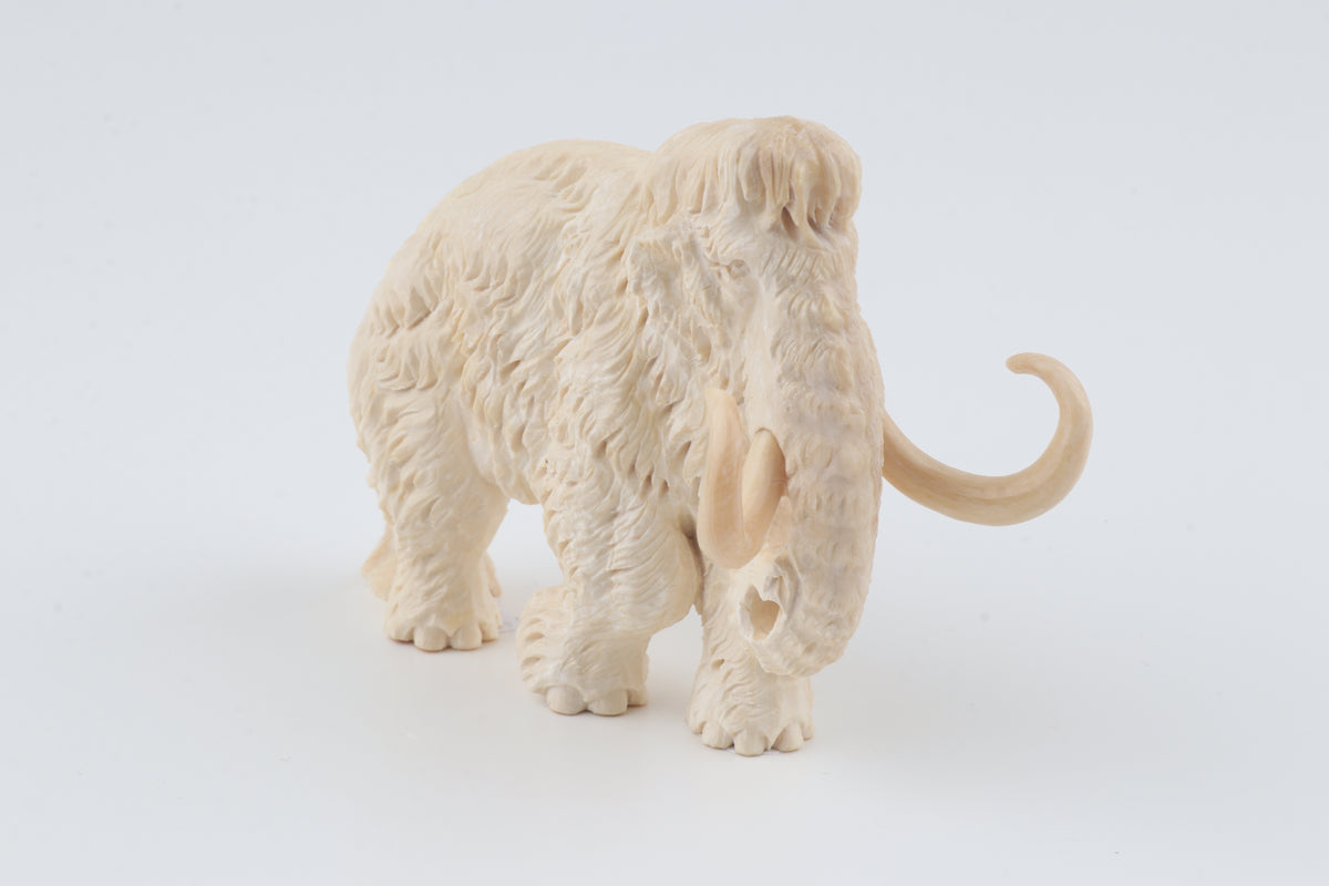 Carved woolly mammoth figurine