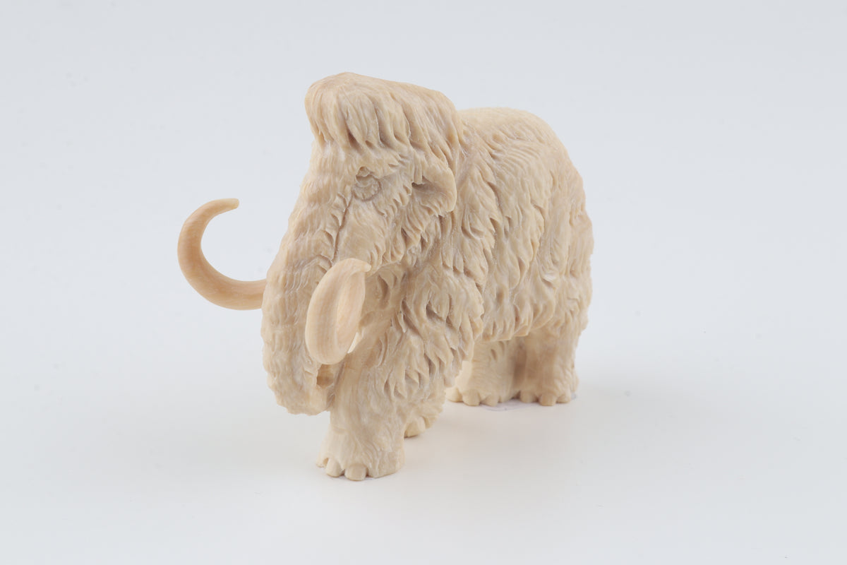 Carved woolly mammoth figurine