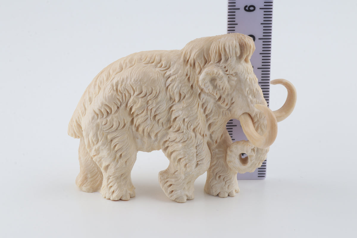 Carved woolly mammoth figurine