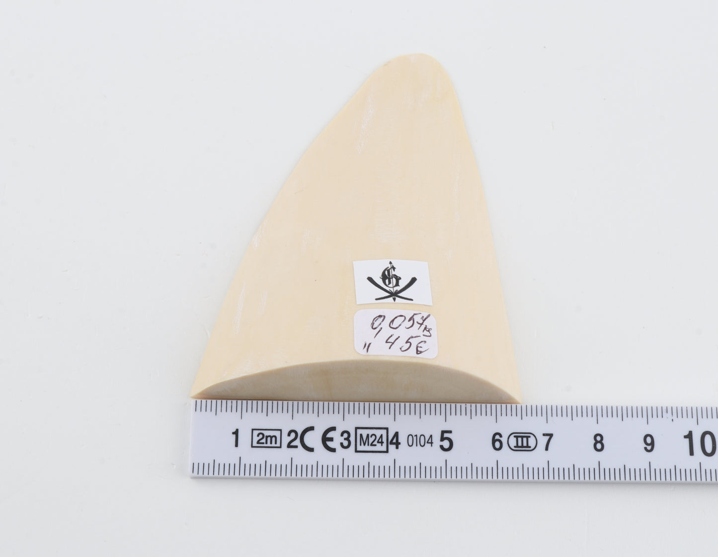 White mammoth ivory piece