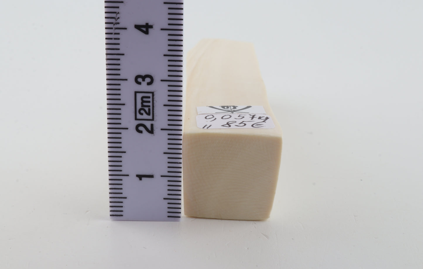 White mammoth ivory segment